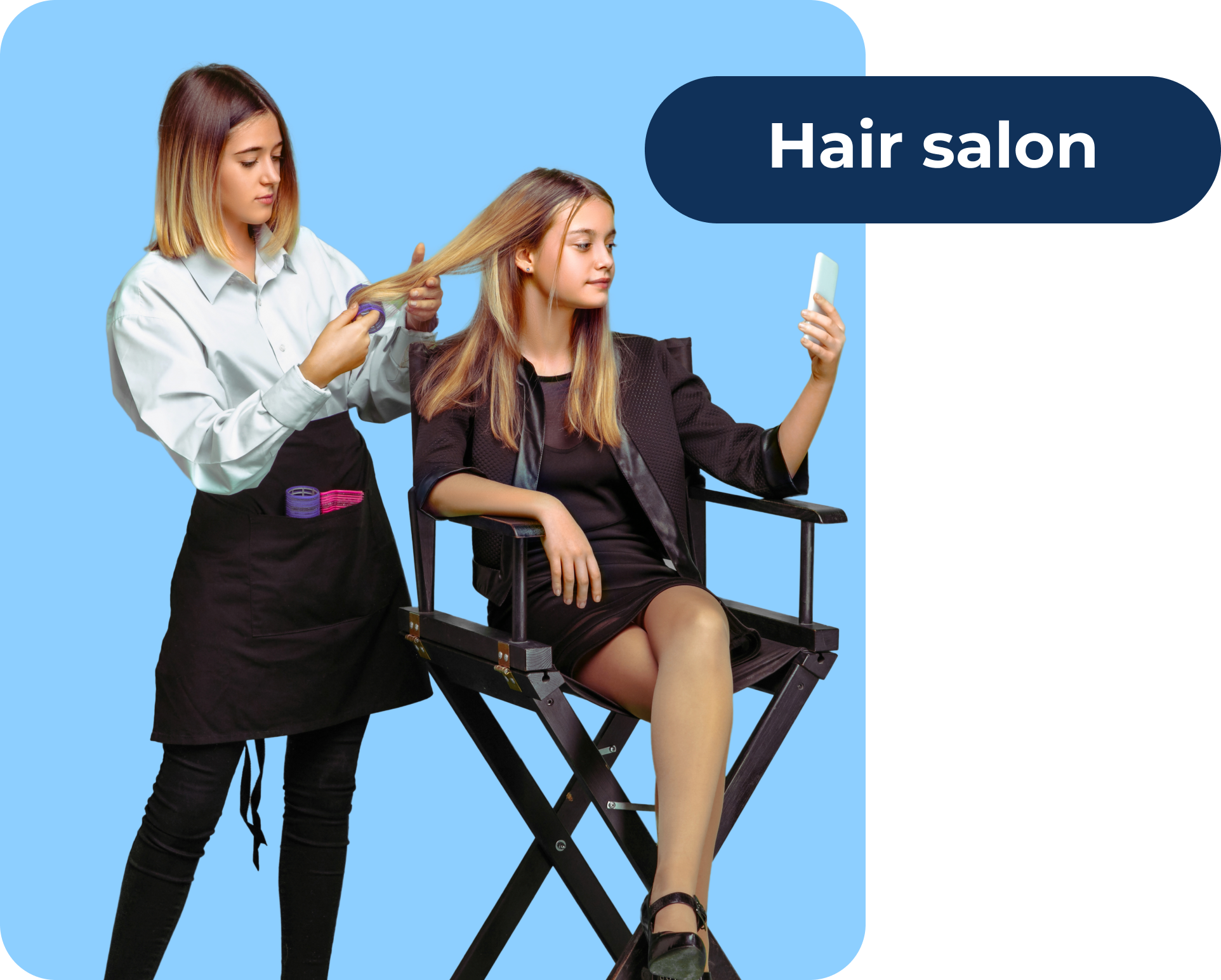 Hair salon scheduling illustration